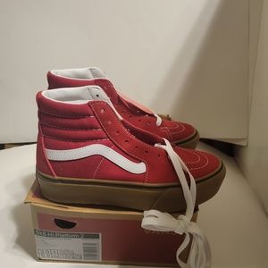 TWILL SK8-HI PLATFORM 2.0 Red Women's